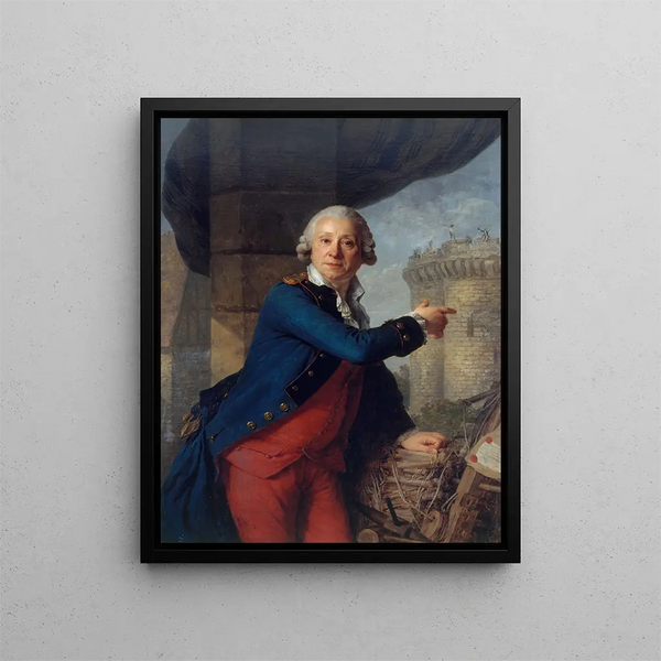 Jean-Henri Masers chevalier de Latude 1725-1805 montrant la Bastille - Antoine Vestier — gerahmtes Bild an der Wand