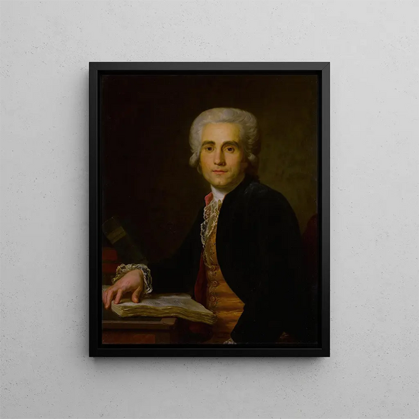 Portrait des Dr. Jean-Louis Baudelocque - Antoine Vestier — gerahmtes Bild an der Wand