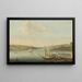 Ansicht des Bosporus, aufgenommen aus der Höhe von Beykoz in nordwestlicher Richtung, mit dem Justinian-Aquädukt im Hintergrund - Antoine van der Steen — gerahmtes Bild an der Wand