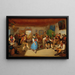 Eine tirolerische Taverne mit Andreas Hofer, der an einem Tisch im Hintergrund sitzt - Anton Alois Kirchebner — gerahmtes Bild an der Wand