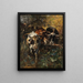 Khe im Waldweide - Anton Braith — gerahmtes Bild an der Wand