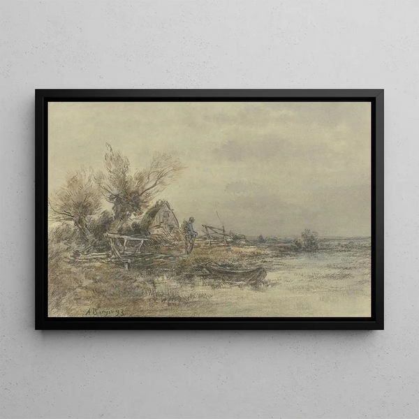 Anton Burger - Fishermans house by the water.webp