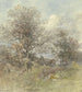 Landschaft mit Jäger und Bauer, der Holz lädt - Anton Burger — Ansicht des Kunstwerks
