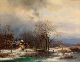 Ein weites Winterlandschaft - Anton Doll — Ansicht des Kunstwerks