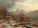 Eine winterliche Idylle mit Blick auf die Ruinen von Kropfsberg in Tirol - Anton Doll — Ansicht des Kunstwerks