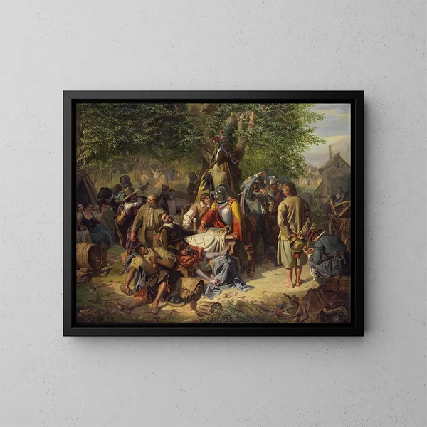Nach der Plünderung - Anton Dvorak — gerahmtes Bild an der Wand