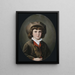Portrait eines Jungen in grüner Jacke und Pelzmütze - Anton Ebert — gerahmtes Bild an der Wand