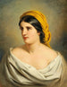 Portrait einer Frau mit gelbem Schal - Anton Ebert — Ansicht des Kunstwerks