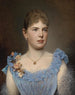 Portrait einer Dame in blauem Kleid - Anton Ebert — Ansicht des Kunstwerks