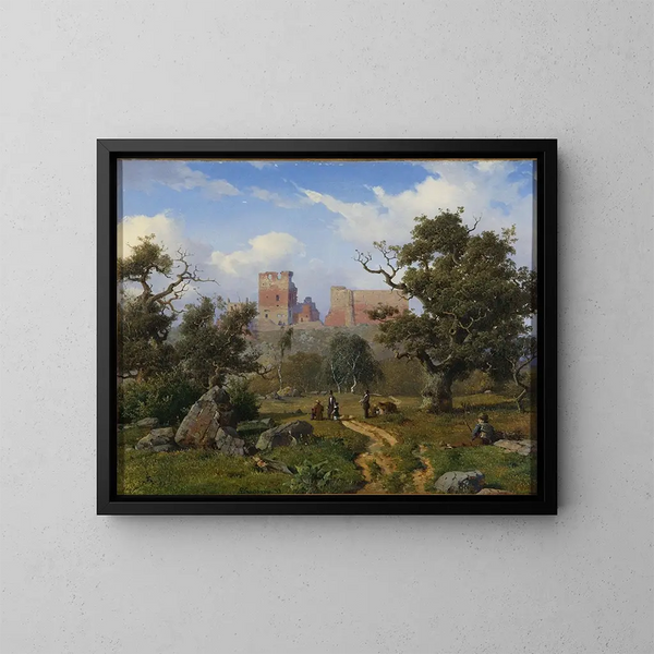 Hammershus - Anton Eduard Kieldrup — gerahmtes Bild an der Wand