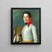 Portrait eines Leutnants der 4. Dragoner aus Oberösterreich und Salzburg - Anton Einsle — gerahmtes Bild an der Wand