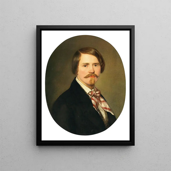 Portrait eines Mannes - Anton Einsle — gerahmtes Bild an der Wand