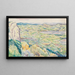 Vue du lac Mondsee depuis Höllkar - Anton Emanuel Peschka — gerahmtes Bild an der Wand