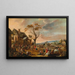 Dorfszene mit Kirmes und tanzenden Bauern - Anton Goubau — gerahmtes Bild an der Wand