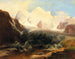 Ansicht eines Bergsees mit schneebedeckten Bergen im Hintergrund - Anton Hansch — Ansicht des Kunstwerks