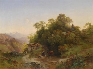 Der waldbedeckte Hügel - Anton Hansch — Ansicht des Kunstwerks