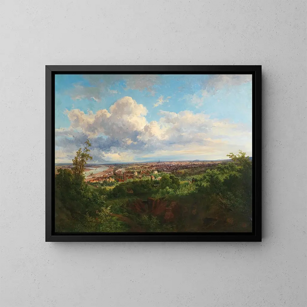 Eine Aussicht auf Wien - Anton Hlaváček — gerahmtes Bild an der Wand