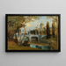Ansicht des Flusses Wien und der Kirche Saint-Charles - Anton Hlaváček — gerahmtes Bild an der Wand