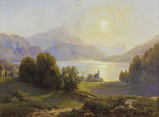 Blick auf einen alpinen See - Anton Hlaváček — Ansicht des Kunstwerks