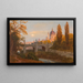 Blick auf die Wienfluss in Richtung Elisabethbrücke und die Kirche St. Charles - Anton Hlaváček — gerahmtes Bild an der Wand