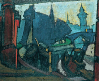 Kanal bei Dämmerung Berlin - Anton Kerschbaumer — Ansicht des Kunstwerks