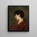 Portrait eines jungen Mannes mit schwarzen Haaren und rotem Mantel - Anton Laupheimer — gerahmtes Bild an der Wand