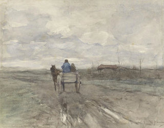 Bauernhof-Gemälde auf einem Feldweg - Anton Mauve — Ansicht des Kunstwerks