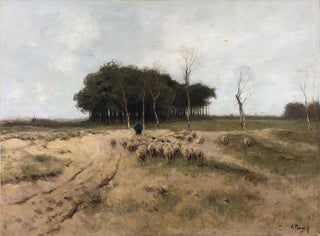 auf der Heidelandschaft bei Laren - Anton Mauve — Ansicht des Kunstwerks