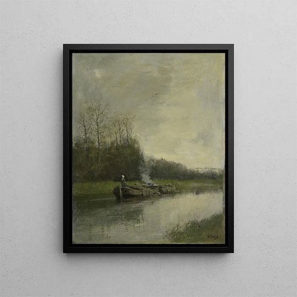 Weg am Kanal - Anton Mauve — gerahmtes Bild an der Wand
