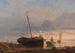 Bateaux de pêche sur la plage au crépuscule - Anton Melbye — Ansicht des Kunstwerks