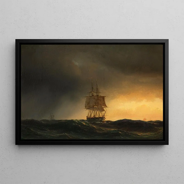 Anton Melbye - Groer Segler auf hoher See.webp