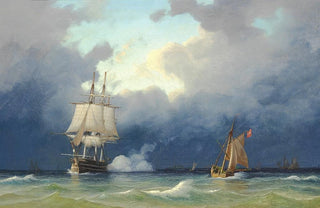 Anton Melbye - Skibe p havet optrkkende uvejr.webp