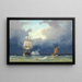 Schiffe auf dem Meer mit herannahendem Sturm - Anton Melbye — gerahmtes Bild an der Wand