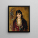 Dame in rotem Kleid - Anton Romako — gerahmtes Bild an der Wand