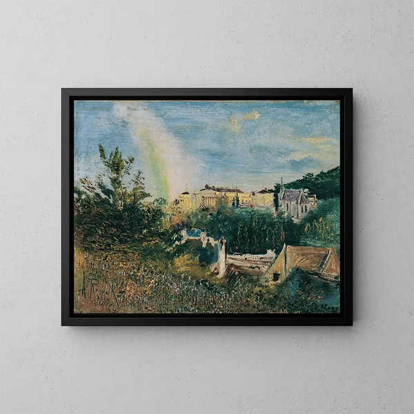 Das Schloss Weilburg bei Baden - Anton Romako — gerahmtes Bild an der Wand