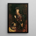 Kaiserin Elisabeth mit Hund Saint-Bernard - Anton Romako — gerahmtes Bild an der Wand