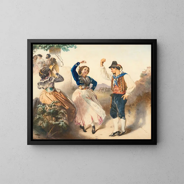 Tarantelle - Anton Romako — gerahmtes Bild an der Wand