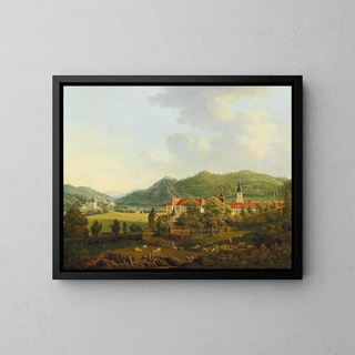Anton Schiffer - Open Landscape With Monastery.webp