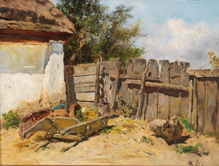 Im Garten des Bauernhofs - Anton Schrödl — Ansicht des Kunstwerks