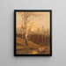 Wald aus Birken am Abend - Anton von Rüdiger — gerahmtes Bild an der Wand