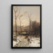 Jäger im Winterwald - Anton Windmaier — gerahmtes Bild an der Wand