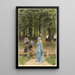 L'épouse de l'artiste et ses filles dans un parc à Heringsdorf - Anton von Werner — gerahmtes Bild an der Wand