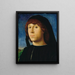 Portrait eines Mannes - Antonello da Messina — gerahmtes Bild an der Wand