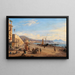 Naples Blick auf die Riviera di Chiaia vom Mergellina - Antonie Sminck Pitloo — gerahmtes Bild an der Wand