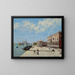 Figuren am Molo mit der Libreria, Punta della Dogana und Santa Maria della Salute im Hintergrund - Antonietta Brandeis — gerahmtes Bild an der Wand