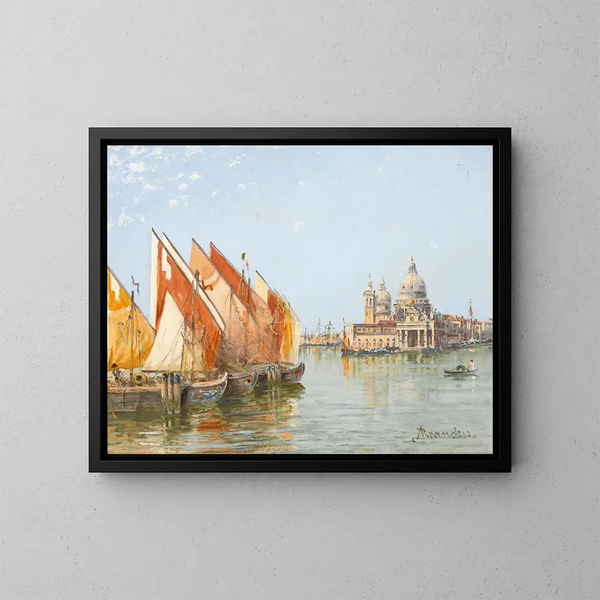 Bateaux de pêche à Venise - Antonietta Brandeis — gerahmtes Bild an der Wand