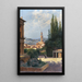 Florenz, Blick auf den Palazzo Vecchio von den Boboli-Gärten - Antonietta Brandeis — gerahmtes Bild an der Wand