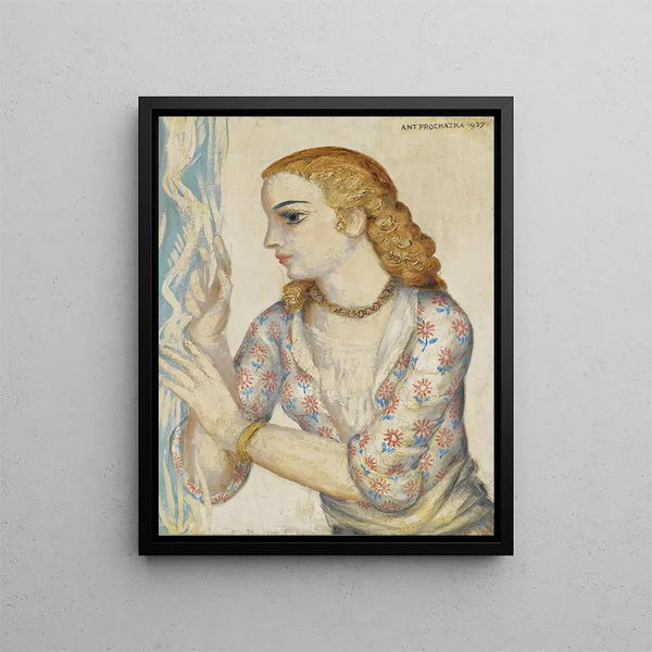 Durch das Fenster - Antonín Procházka — gerahmtes Bild an der Wand