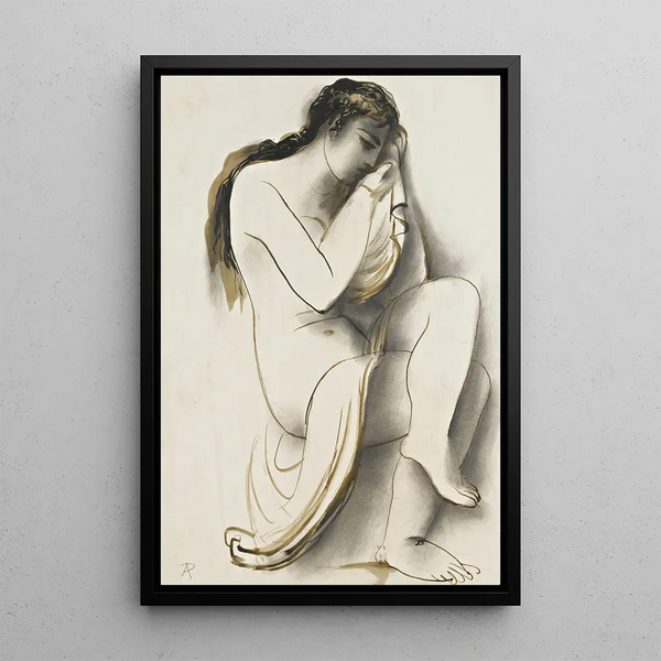 Akt mit Draperie - Antonín Procházka — gerahmtes Bild an der Wand