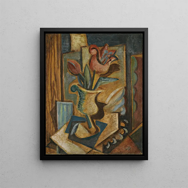 Naturmorte mit Tulpen - Antonín Procházka — gerahmtes Bild an der Wand